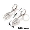 Chic Mini Leaf Brass Hoop Earrings KE0855-1-2