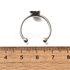 304 Stainless Steel Open Cuff Ring Components STAS-M057-01H-P-3