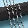Tarnish Resistant 304 Stainless Steel Twist Chains CHS-K001-19-4.5mm-5
