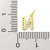 Letter Brass Micro Pave Clear Cubic Zirconia Pendants KK-K354-06G-N-3