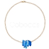 Irregular Natural Quartz Crystal Beads Pendant Necklace for Wonen NJEW-SW00009-1