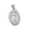 Brass Micro Pave Cubic Zirconia Pendants KK-D431-040P-1
