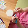 135Pcs 4 Styles Unfinished Wood Discs DIY-HY0001-78-5