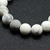 Frosted Howlite Round Bead Strands G-M064-4mm-12-2