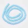 Opaque Solid Color Glass Beads Strands X-EGLA-A034-P8mm-D08-2