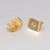 Real 18K Gold Plated Brass Ear Nuts KK-L147-214-NR-2