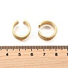 Brass Micro Pave Clear Cubic Zirconia Cuff Earrings EJEW-F370-18G-5