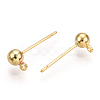 Brass Stud Earring Findings KK-I649-10G-NF-3
