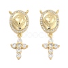 Brass Pave Cubic Zirconia Pendants KK-U009-09F-G-1