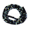 AB Color Plated Glass Rondelle Beads Strands EGLA-T029-2mm-10B-2
