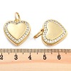 Brass Pave Clear Cubic Zirconia Pendants KK-U009-11D-G-3