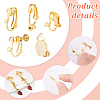 PandaHall Elite 50Pcs 5 Style Brass & 304 Stainless Steel & Iron Clip-on Earring Findings DIY-PH0009-78-4