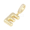 Brass Micro Pave Clear Cubic Zirconia Pendants KK-M289-01E-G-2