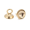 201 Stainless Steel Bead Cap Pendant Bails STAS-L244-27E-G-3