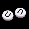 Opaque White Acrylic European Beads AC-CBA3BDD-01U-2