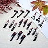 18Pcs 6 Styles Bloody Knife Scissors Axe Opaque Resin Halloween Horror Goth Pendants JX235A-3