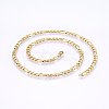 304 Stainless Steel Figaro Chain Necklaces MAK-L015-29B-2