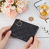 Rhombus Pattern PU Leather Zip Pouches ABAG-WH0040-12B-09-3