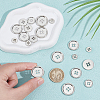 20Pcs 4 Styles 4-Hole Zinc Alloy Buttons BUTT-NB0002-12P-3