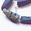 Electroplated Natural Quartz Crystal Beads Strands G-K174-03H-3