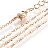 Iron Cable Chains Necklace Making MAK-R016-45cm-G-1