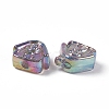 UV Plating Rainbow Iridescent Acrylic Beads PACR-M003-02-4