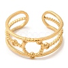 304 Stainless Steel Hollow Ring Open Cuff Rings for Women STAS-D085-25G-2