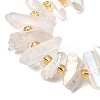 Electroplated Natural Quartz Crystal Beads Strands G-F800-F11-3