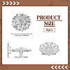 8Pcs 1-Hole Alloy Rhinestone Shank Buttons BUTT-NB0001-96S-2
