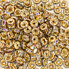 200Pcs 4 Colors Brass Grade A Rhinestone Spacer Beads KK-PA0001-05-7
