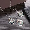 Bohemian Style Alloy Enamel Pendant Necklaces & Dangle Earrings Sets WG43411-11-1