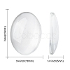 Transparent Glass Cabochons GGLA-R022-25x18-2