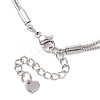 304 Stainless Steel Snake Chain Bracelets for Women BJEW-JB13359-5