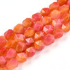 Dyed Natural White Jade Beads Strands X-G-T139-8mm-45V-2