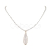 Shell Pearl Beaded Necklaces for Women NJEW-JN04980-1