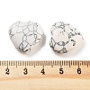 Heart Synthetic Howlite Palm Stones G-C134-06A-05-3