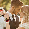 2Pcs 2 Style Silk Cloth Rose with Satin Ribbon Corsage Boutonniere & Wrist Corsages AJEW-CP0005-94-6