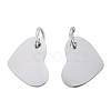 Tarnish Resistant 201 Stainless Steel Stamping Blank Tag Charms STAS-S105-T618-1-2
