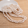 Natural Pearl Nuggets Beaded Necklace NJEW-P126-B-01E-01-3