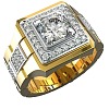 Square Alloy with Crystal Rhinestone Finger Rings FS-WG4A2D8-02-2