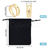 5Pcs Brass Wave Open Cuff Ring for Women RJEW-UN0002-33LG-3
