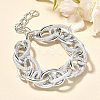 Punk & Hiphop Style Alloy Rolo Chains Link Bracelets for Women Men LS-BJEW-K270-01P-3