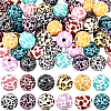 72Pcs 12 Colors Wood European Beads WOOD-SC0002-25-1