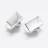 Tarnish Resistant 304 Stainless Steel Ribbon Crimp Ends STAS-P168-03P-1