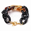 Acrylic Cuban Link Chain Bracelets BJEW-JB05659-2