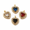PVD Vacuum Plating 304 Stainless Steel Cubic Zirconia Pendants STAS-A076-02G-1