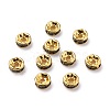 Brass Grade A Rhinestone Spacer Beads RSB036NF-04G-2