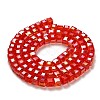 Electroplate Glass Beads Strands EGLA-R030-6x6mm-01-3