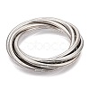 Iron Round Snake Chains Bangle BJEW-T022-01P-1
