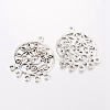 Tibetan Style Alloy Flat Round Chandelier Component X-EA269Y-2